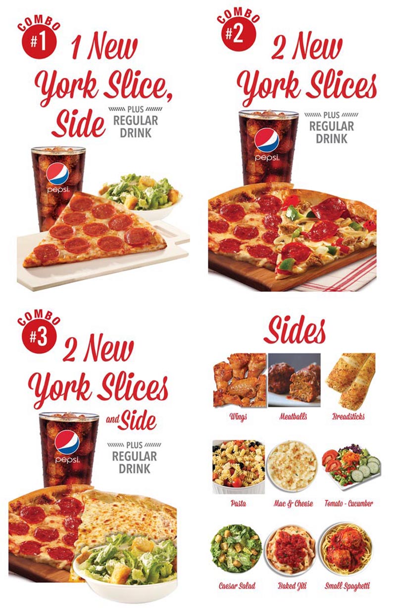MENU Sbarro Pizza and Pasta Washington DC